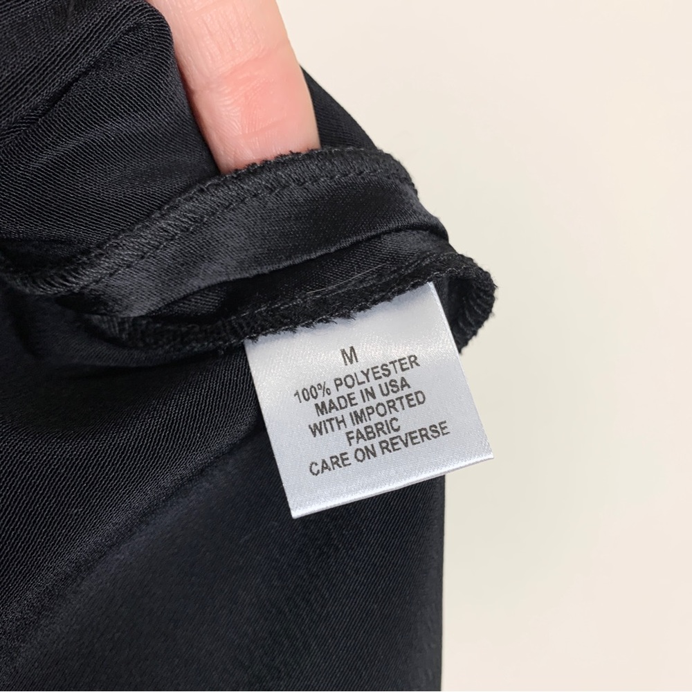 NONchalant Label Karmen Satin Slit Mini Skirt (Sz M) Black - Picture 13 of 13